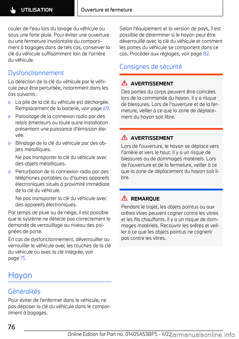 BMW X1 2022 Notices Demploi (in French) couler de l BMW X1 2022 Notices Demploi (in French) couler de l