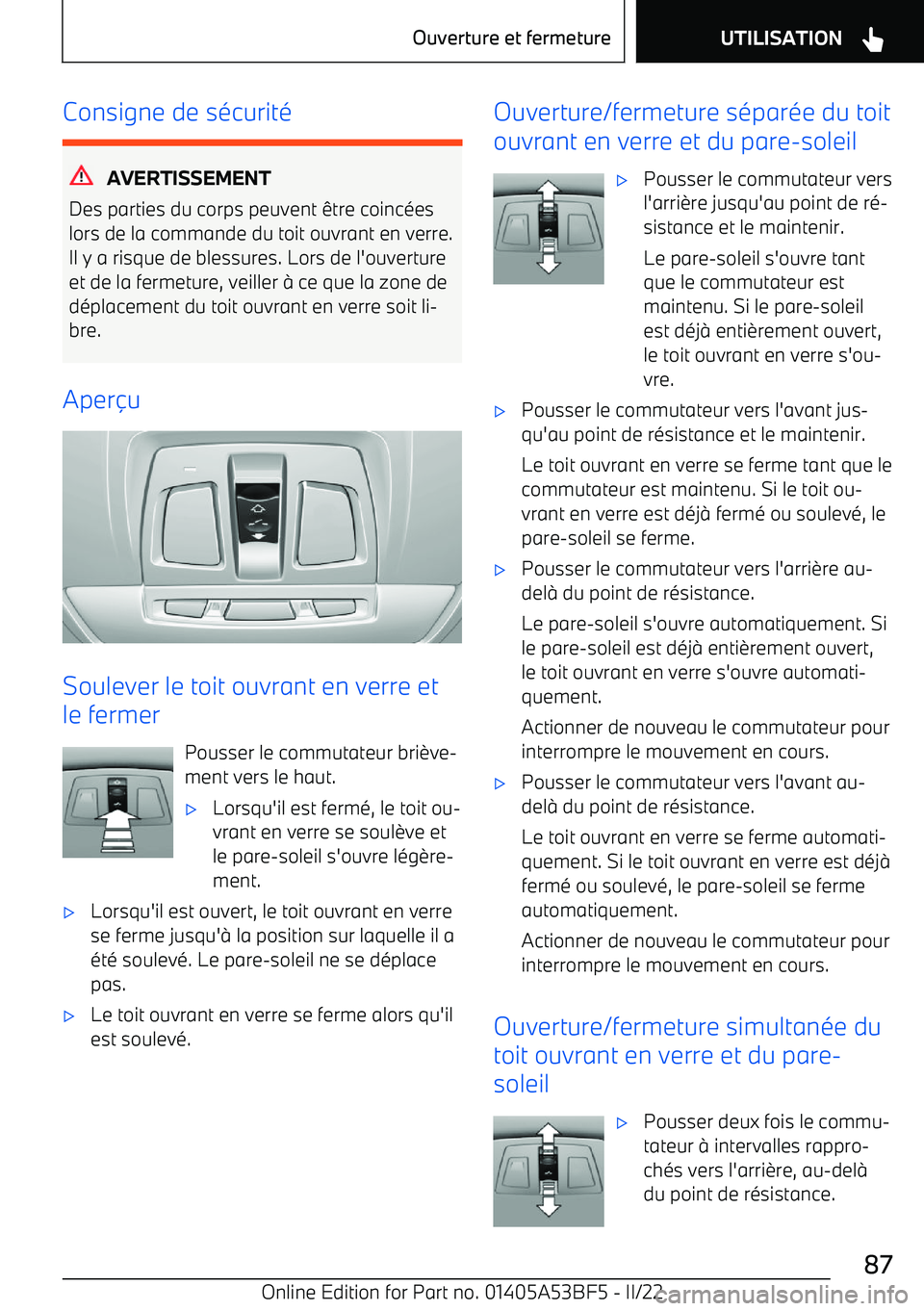 BMW X1 2022 Notices Demploi (in French) Consigne de s BMW X1 2022 Notices Demploi (in French) Consigne de s