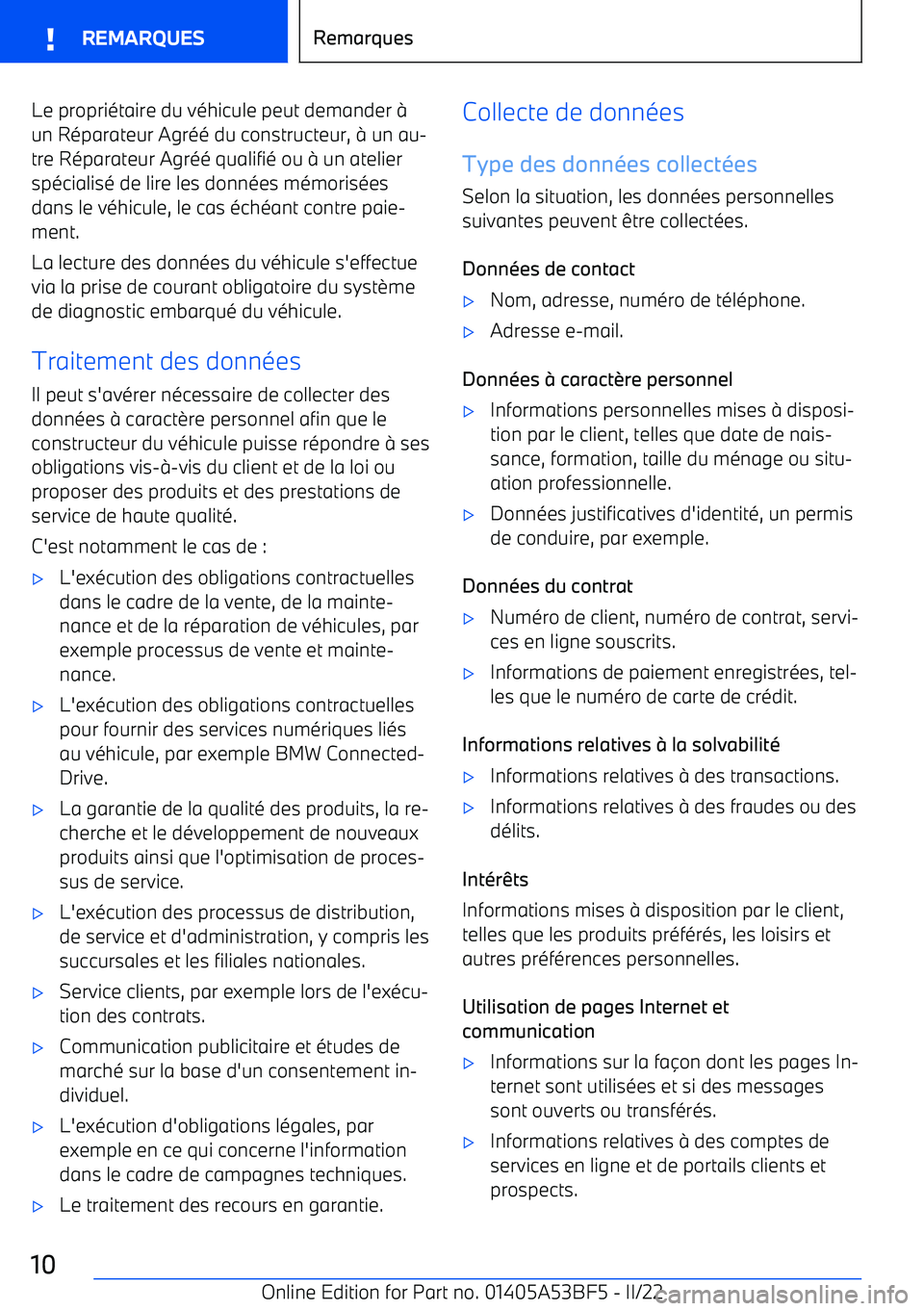 BMW X1 2022 Notices Demploi (in French) Le propri BMW X1 2022 Notices Demploi (in French) Le propri