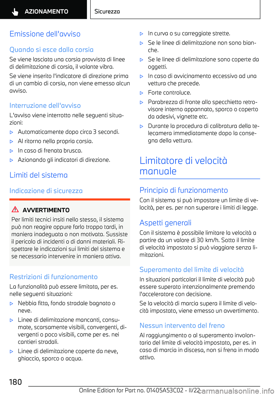BMW X1 2022  Libretti Di Uso E manutenzione (in Italian) Emissione dell
