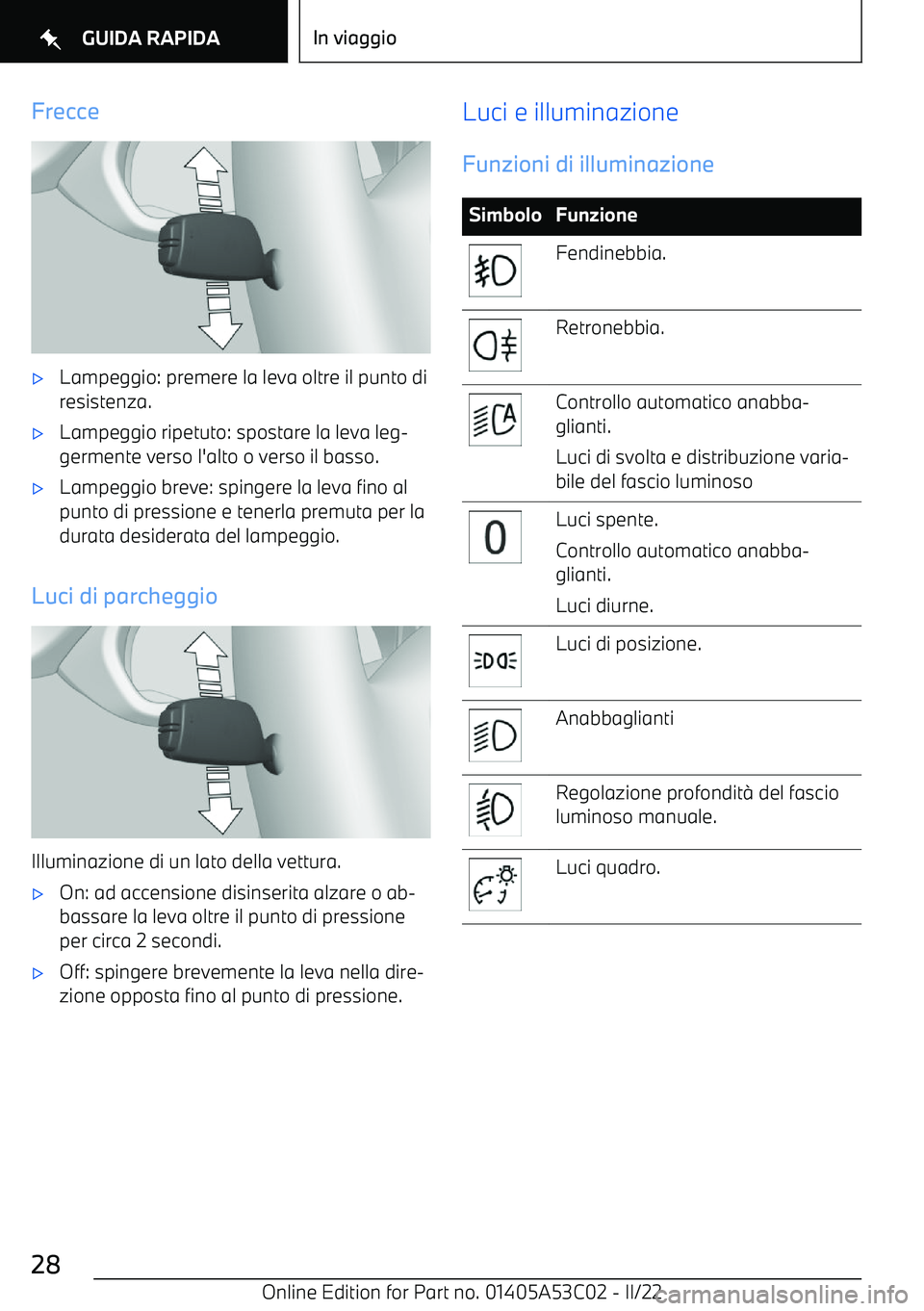 BMW X1 2022  Libretti Di Uso E manutenzione (in Italian) Frecce