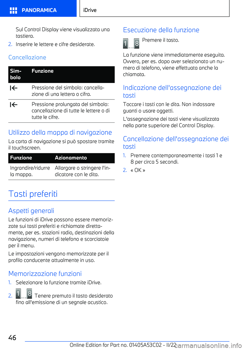 BMW X1 2022  Libretti Di Uso E manutenzione (in Italian) Sul Control Display viene visualizzata una
tastiera.2.Inserire le lettere e cifre desiderate.
Cancellazione
Sim