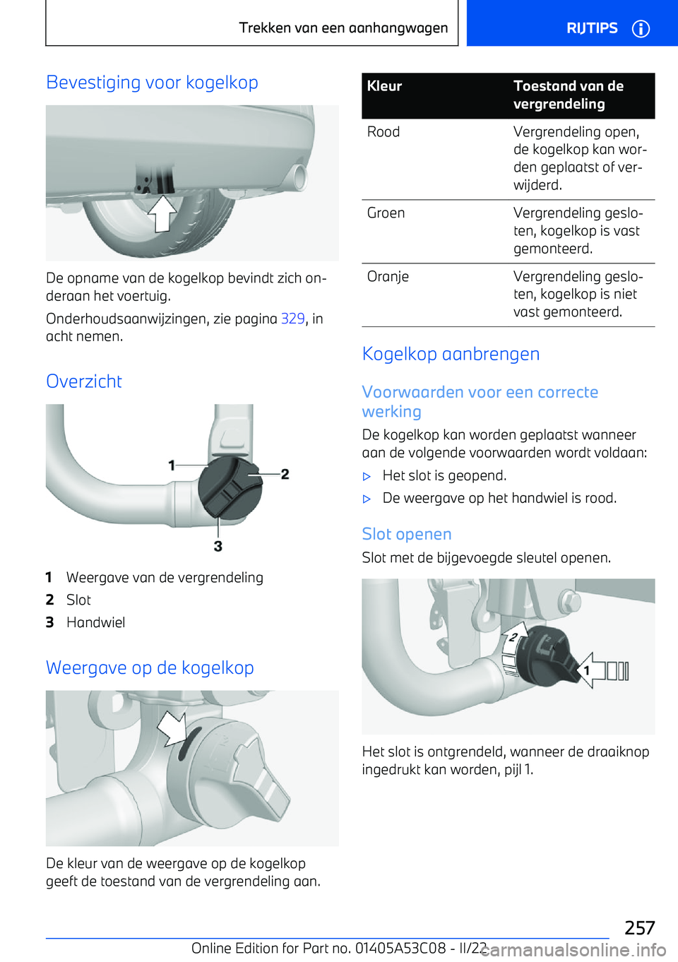 BMW X1 2022 Instructieboekjes (in Dutch) Bevestiging voor kogelkop
De opname van de kogelkop bevindt zich on BMW X1 2022 Instructieboekjes (in Dutch) Bevestiging voor kogelkop
De opname van de kogelkop bevindt zich on