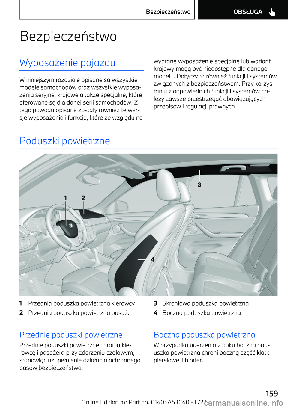 BMW X1 2022  Instrukcja obsługi (in Polish) Bezpiecze
