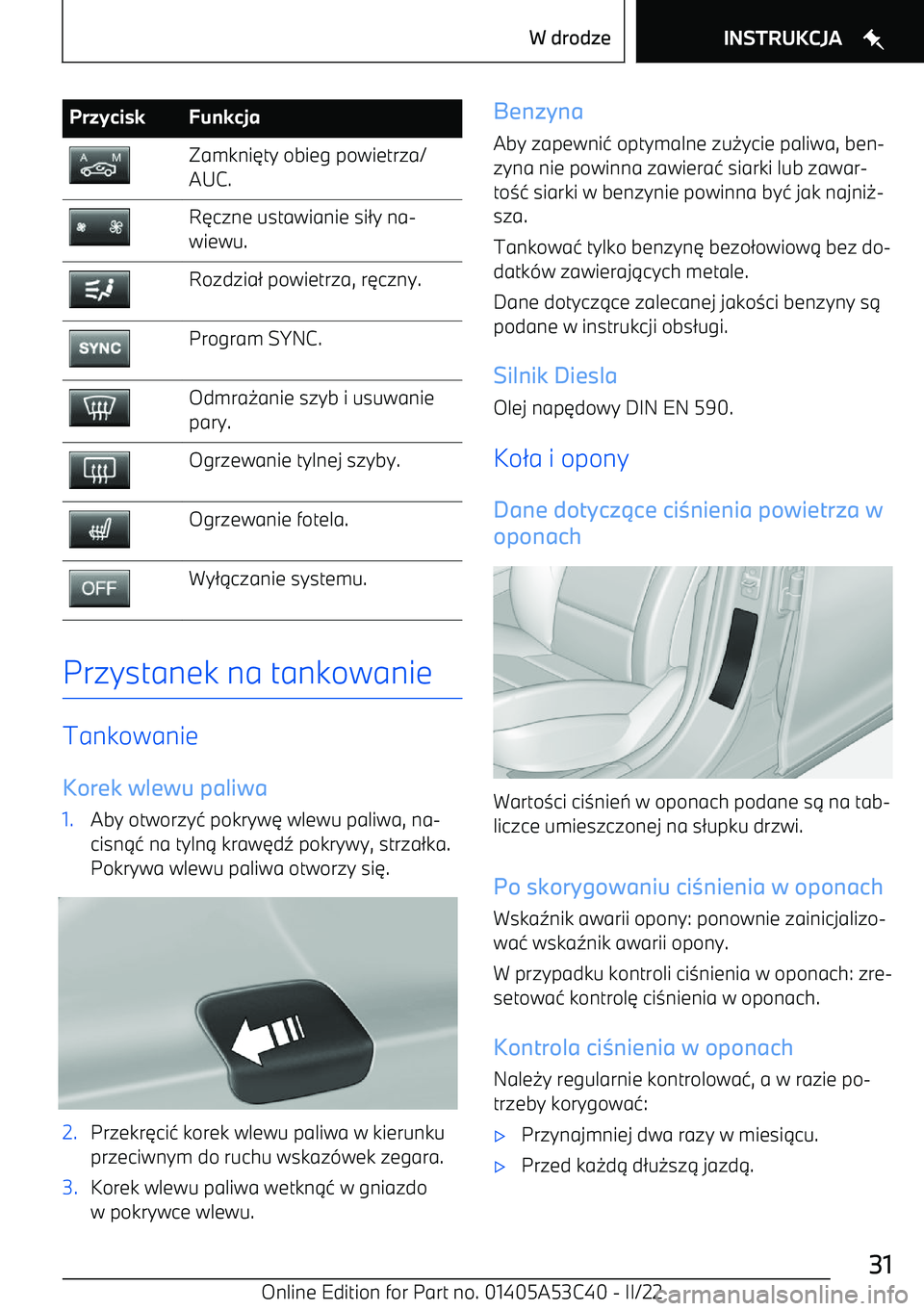 BMW X1 2022 Instrukcja obsługi (in Polish) PrzyciskFunkcjaZamkni BMW X1 2022 Instrukcja obsługi (in Polish) PrzyciskFunkcjaZamkni