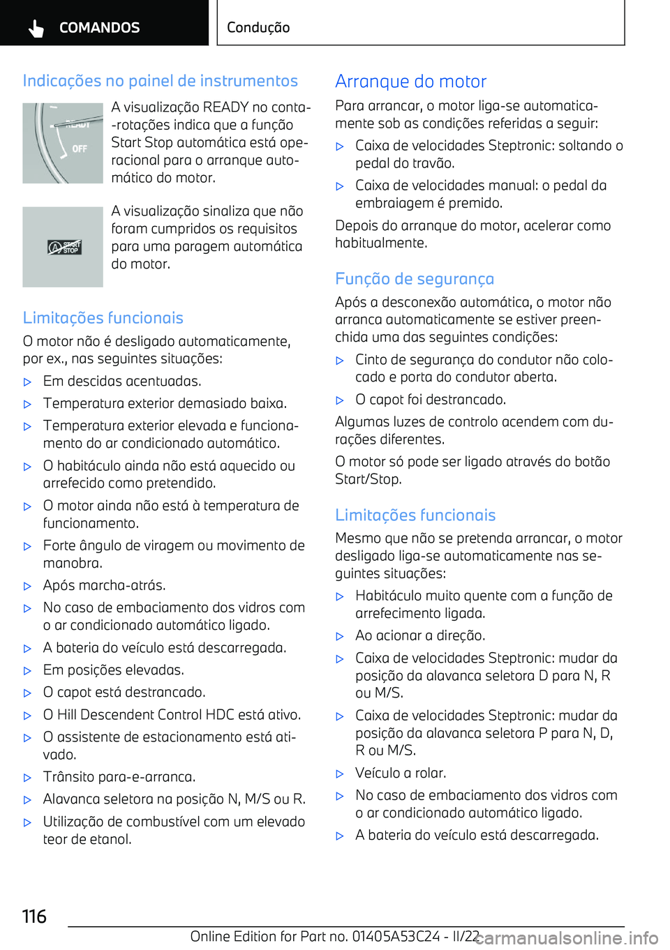 BMW X1 2022 Manual do condutor (in Portuguese) Indica BMW X1 2022 Manual do condutor (in Portuguese) Indica