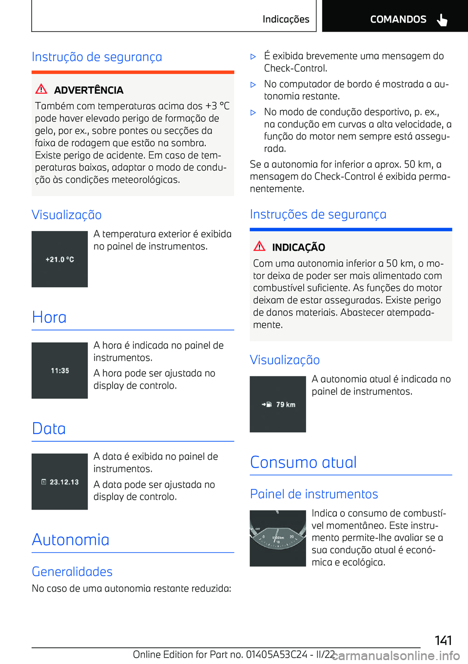 BMW X1 2022  Manual do condutor (in Portuguese) Instru