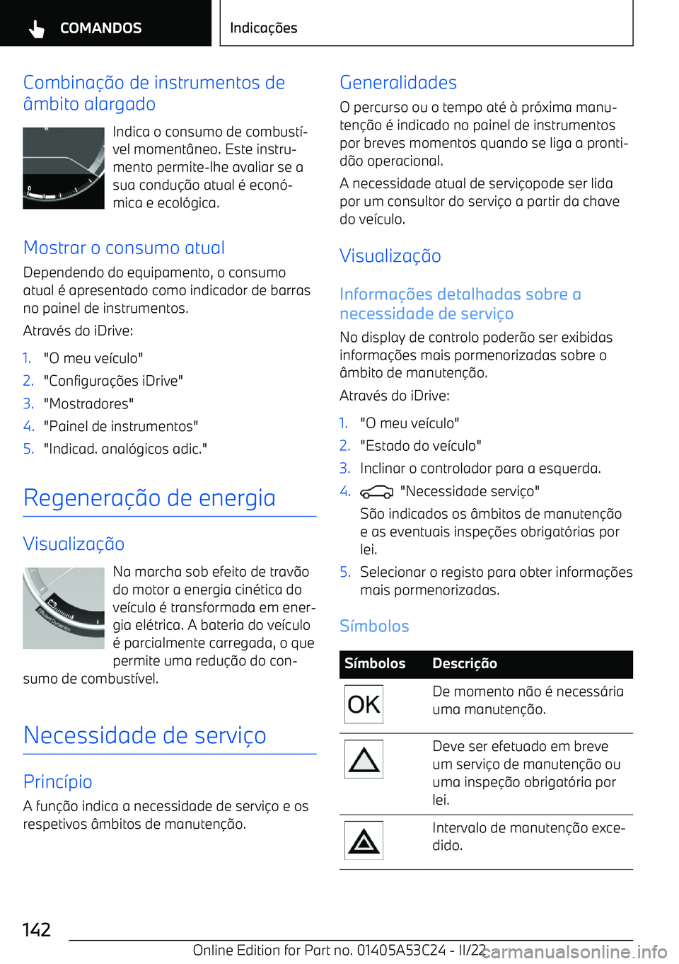 BMW X1 2022  Manual do condutor (in Portuguese) Combina
