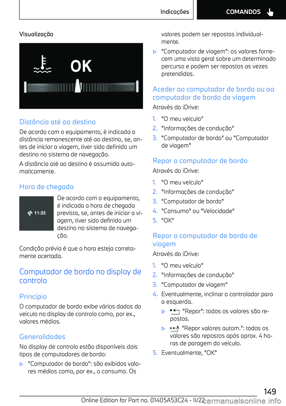 BMW X1 2022  Manual do condutor (in Portuguese) Visualiza