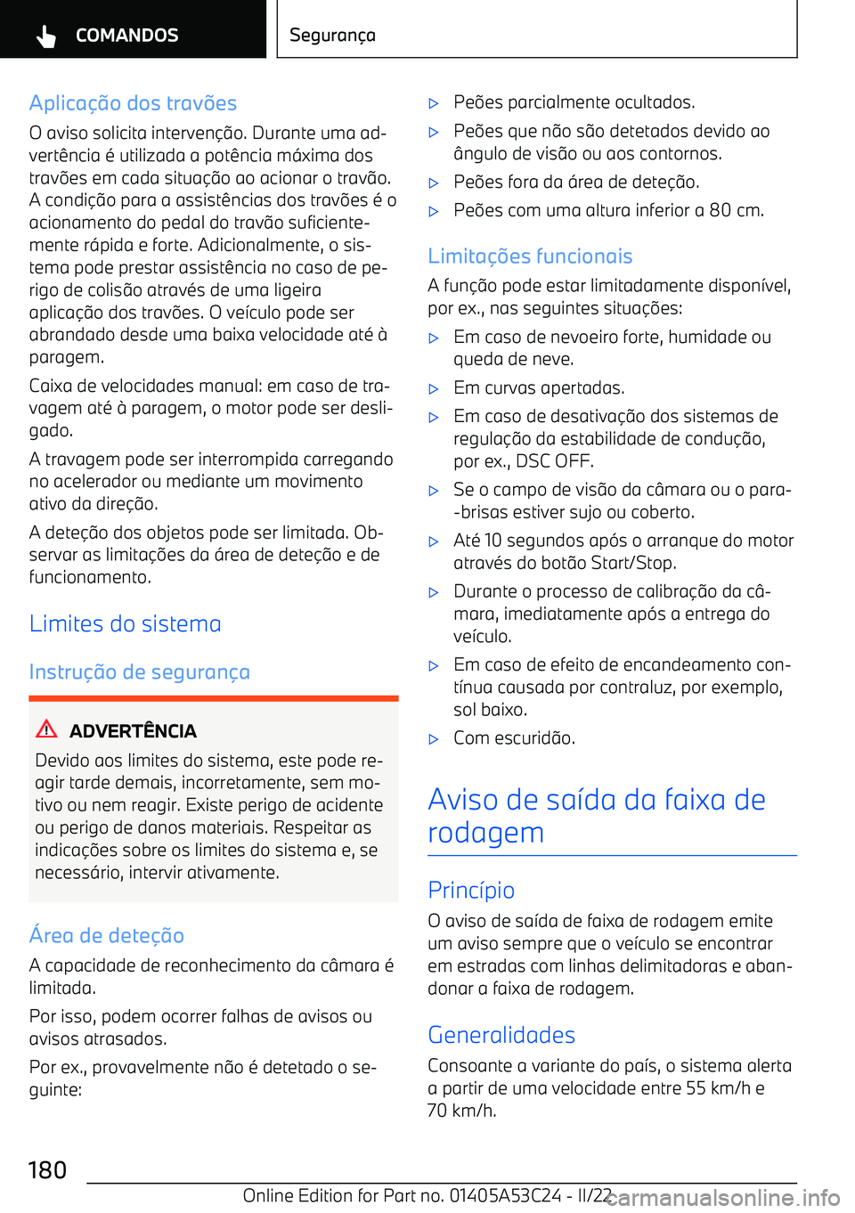 BMW X1 2022  Manual do condutor (in Portuguese) Aplica
