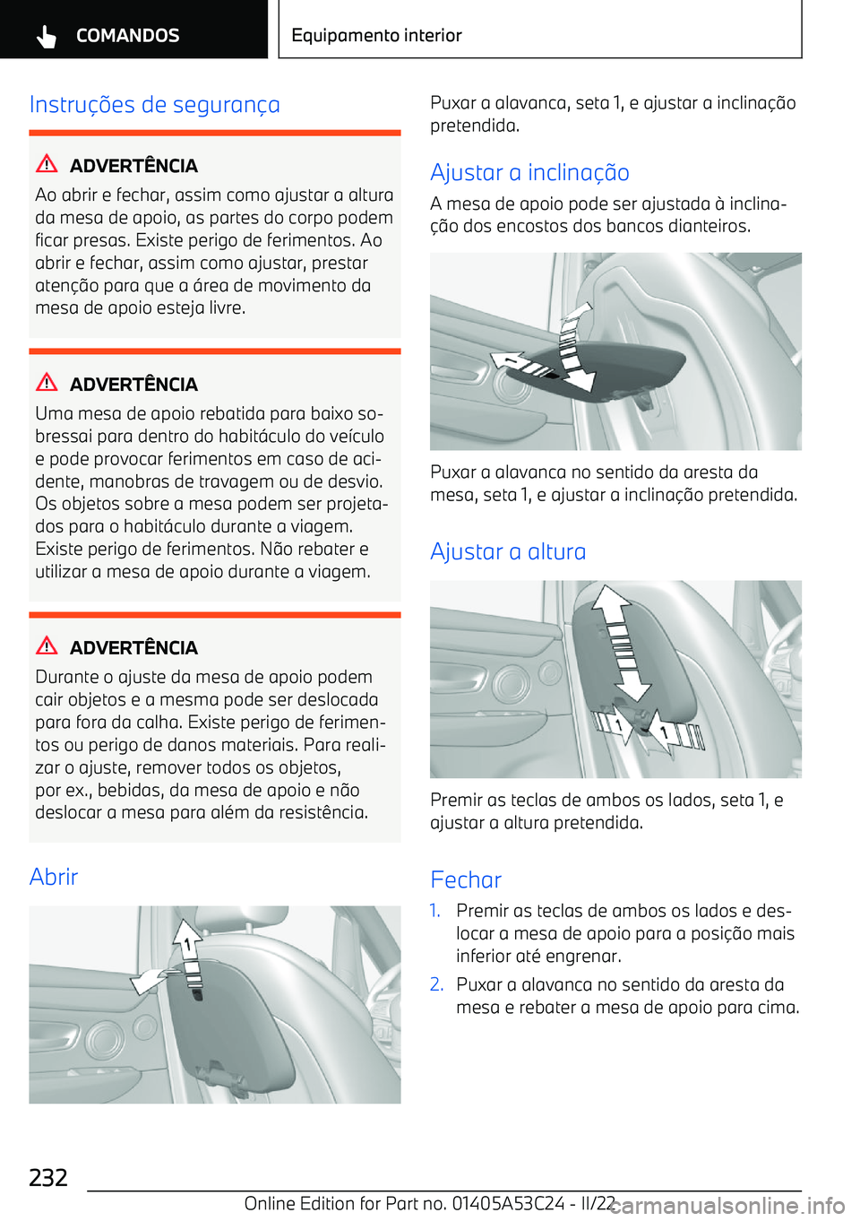BMW X1 2022  Manual do condutor (in Portuguese) Instru