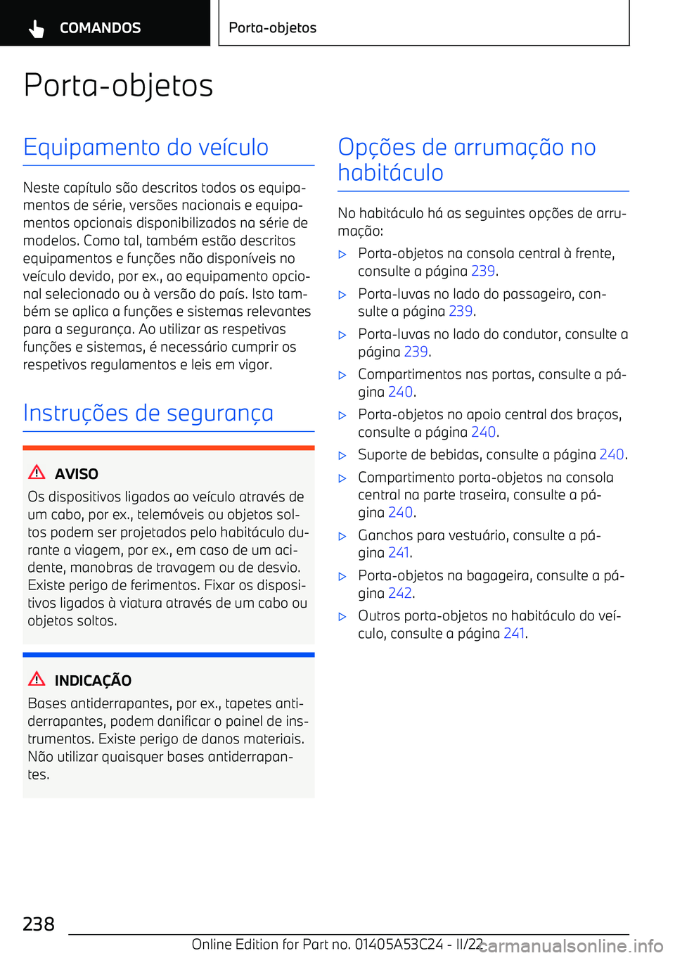BMW X1 2022  Manual do condutor (in Portuguese) Porta