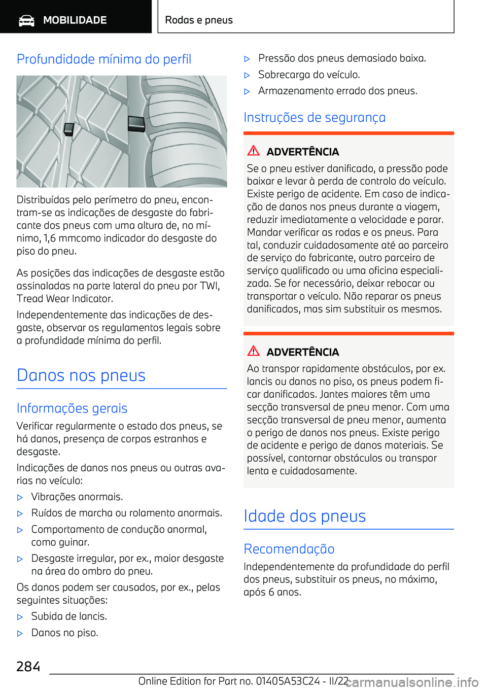 BMW X1 2022  Manual do condutor (in Portuguese) Profundidade m