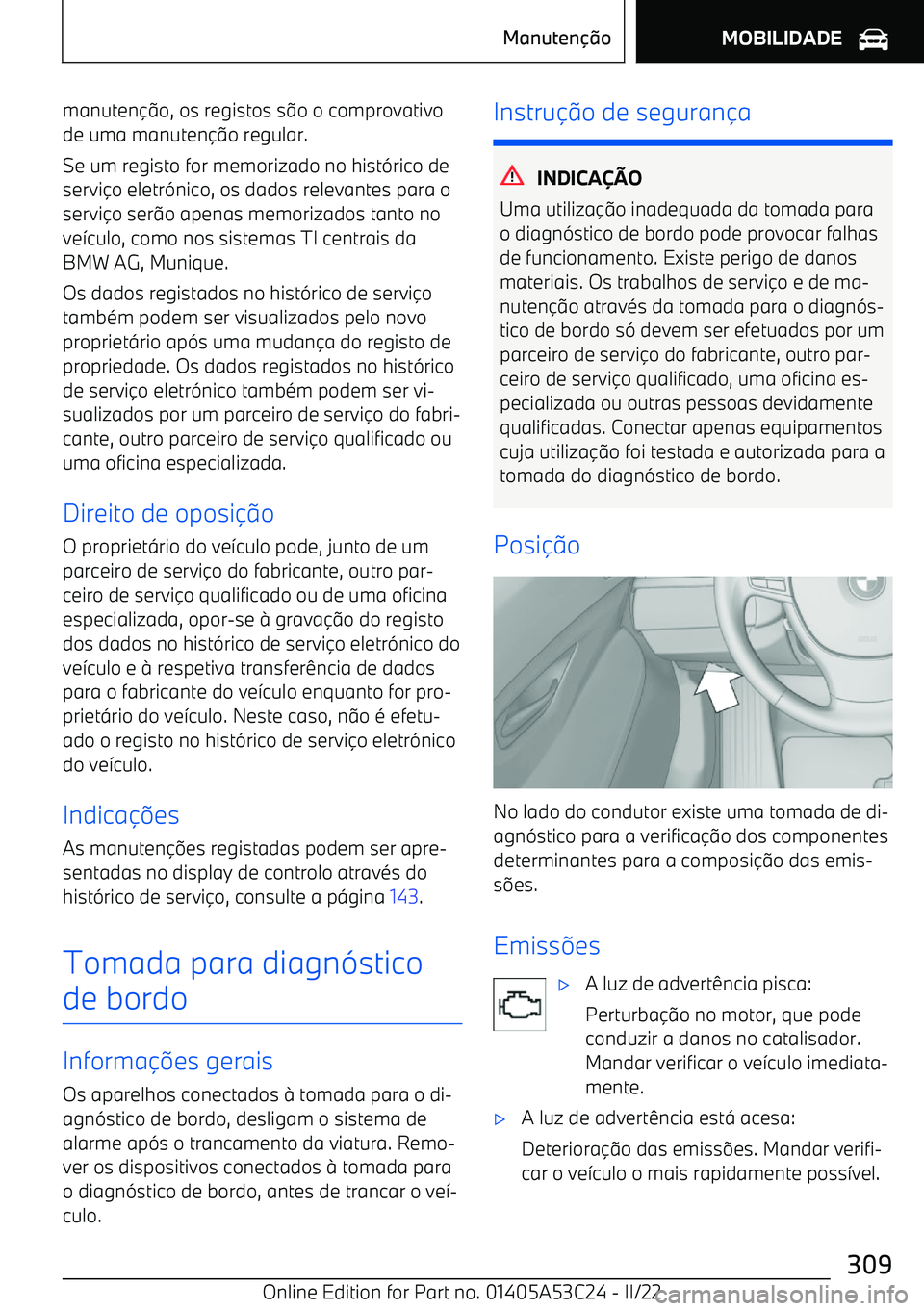BMW X1 2022 Manual do condutor (in Portuguese) manuten BMW X1 2022 Manual do condutor (in Portuguese) manuten