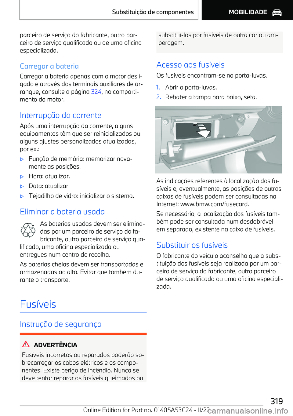 BMW X1 2022 Manual do condutor (in Portuguese) parceiro de servi BMW X1 2022 Manual do condutor (in Portuguese) parceiro de servi