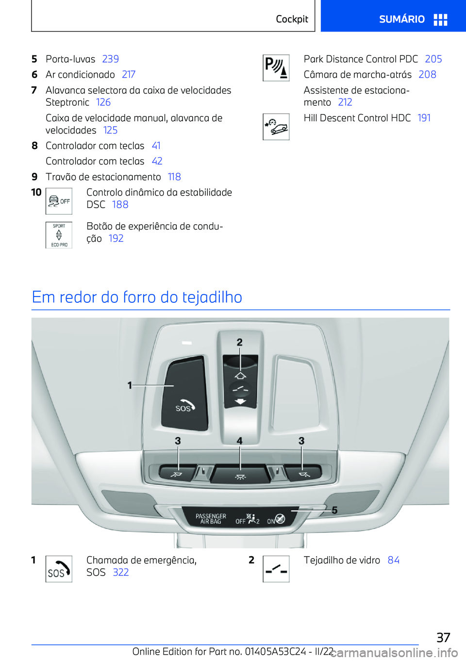 BMW X1 2022  Manual do condutor (in Portuguese) 5Porta