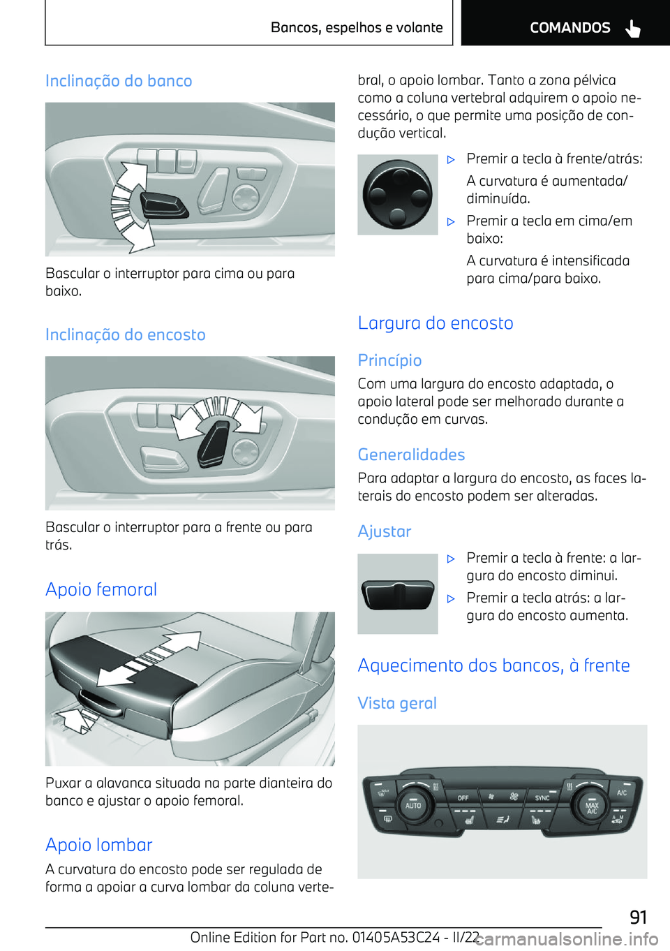 BMW X1 2022  Manual do condutor (in Portuguese) Inclina
