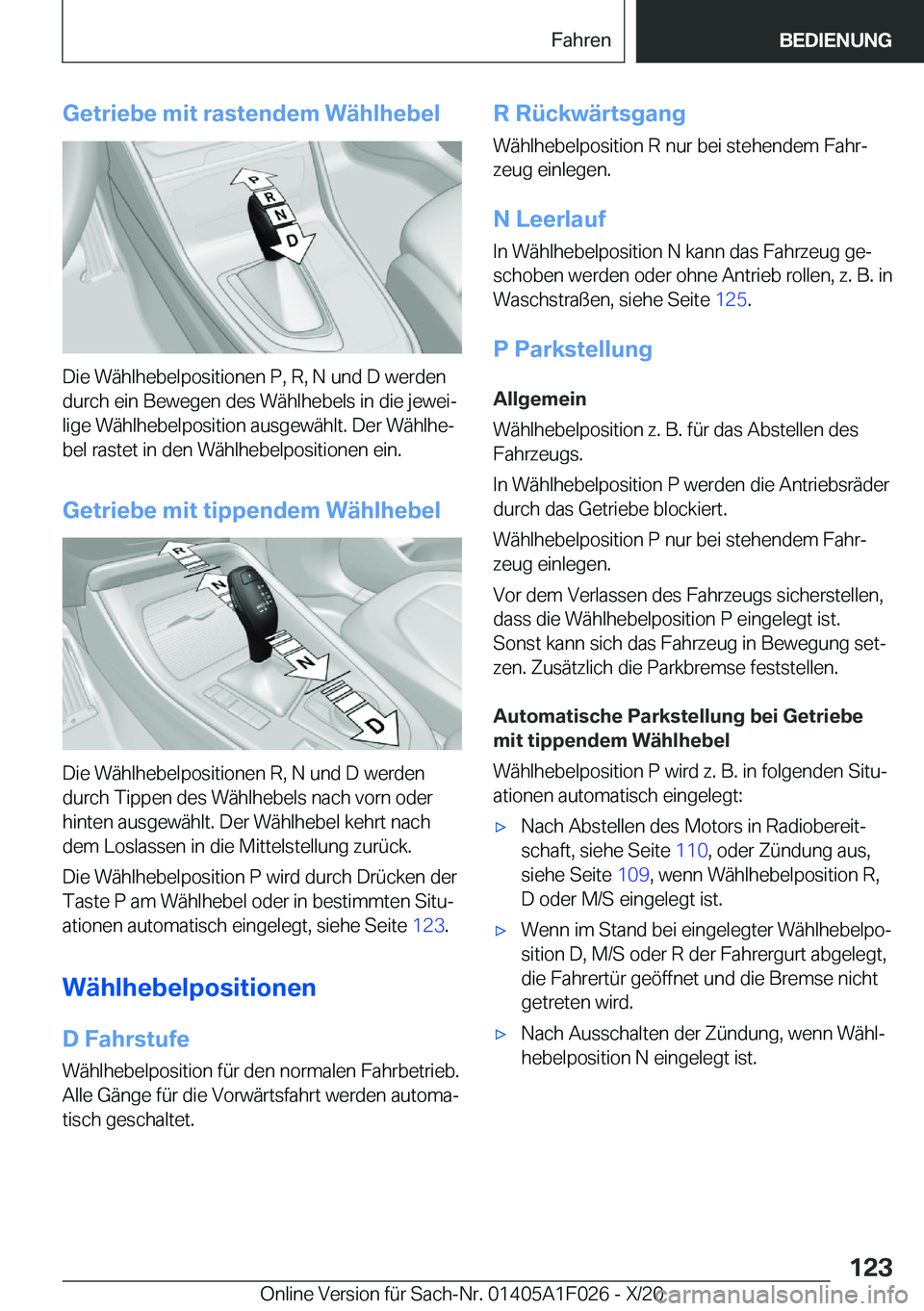 BMW X1 2021  Betriebsanleitungen (in German) �G�e�t�r�i�e�b�e��m�i�t��r�a�s�t�e�n�d�e�m��W�