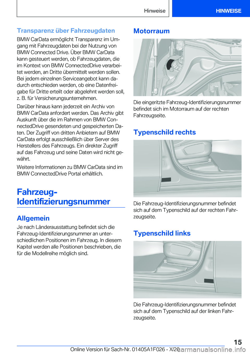 BMW X1 2021  Betriebsanleitungen (in German) �T�r�a�n�s�p�a�r�e�n�z��