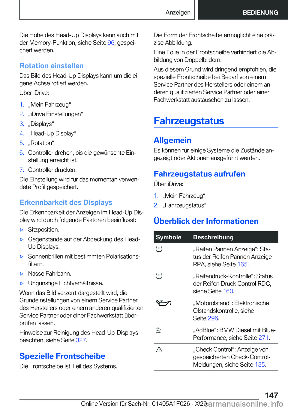 BMW X1 2021  Betriebsanleitungen (in German) �D�i�e��H�