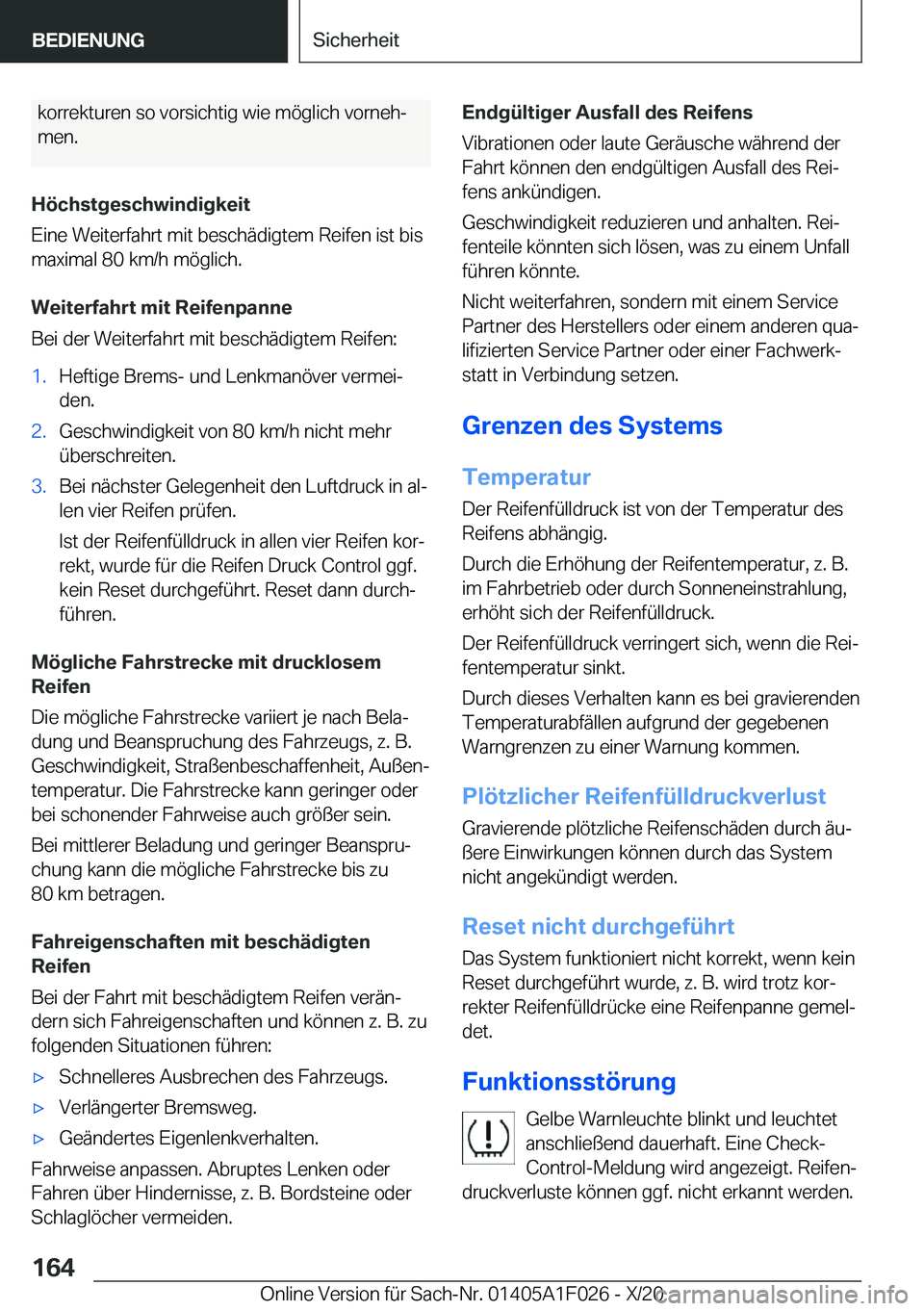 BMW X1 2021  Betriebsanleitungen (in German) �k�o�r�r�e�k�t�u�r�e�n��s�o��v�o�r�s�i�c�h�t�i�g��w�i�e��m�