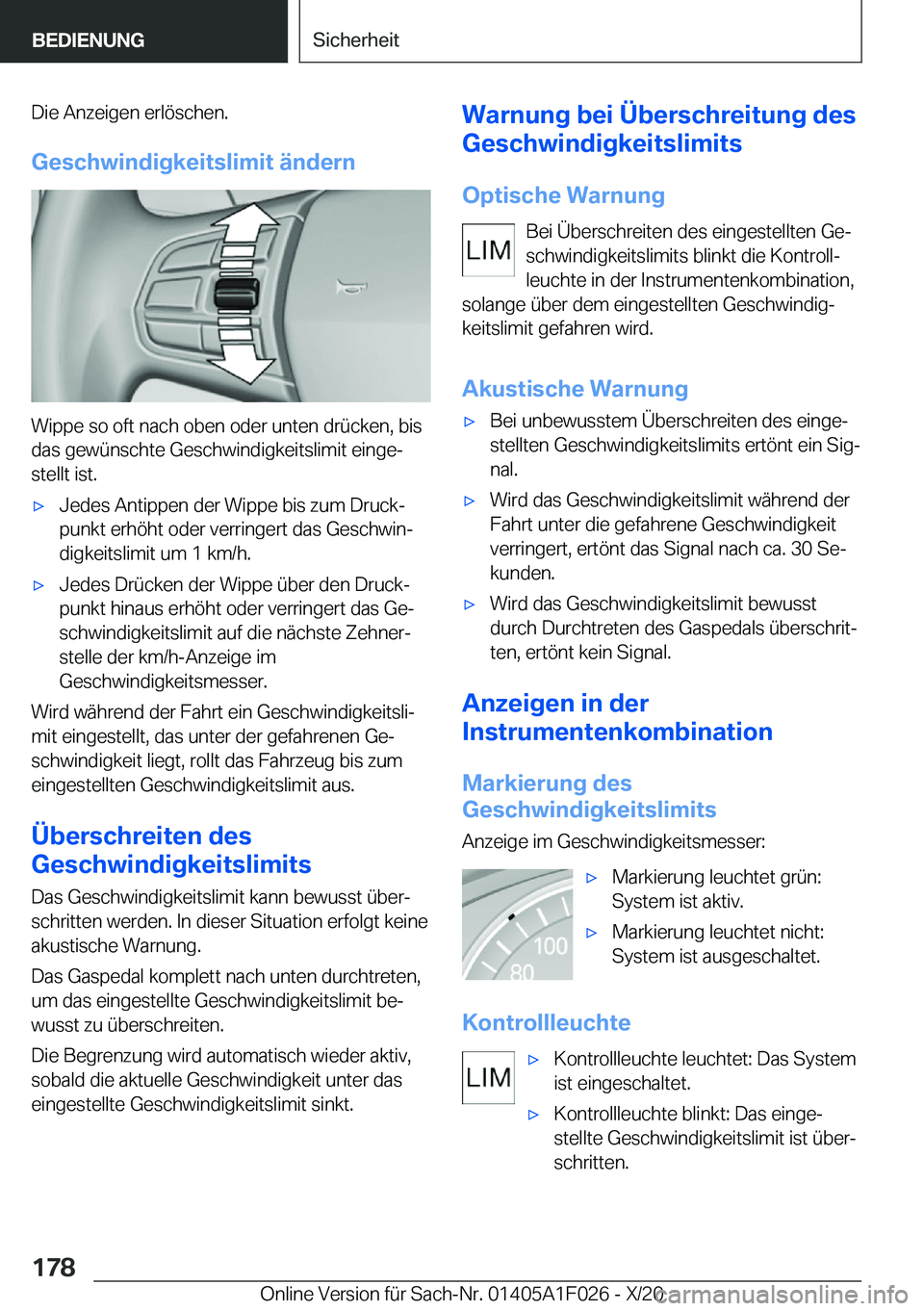 BMW X1 2021  Betriebsanleitungen (in German) �D�i�e��A�n�z�e�i�g�e�n��e�r�l�