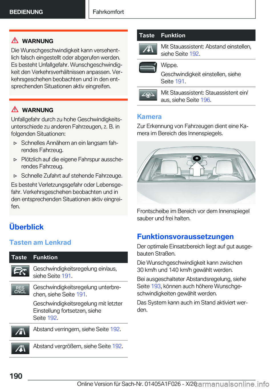 BMW X1 2021  Betriebsanleitungen (in German) �W�A�R�N�U�N�G
�D�i�e��W�u�n�s�c�h�g�e�s�c�h�w�i�n�d�i�g�k�e�i�t��k�a�n�n��v�e�r�s�e�h�e�n�tj
�l�i�c�h��f�a�l�s�c�h��e�i�n�g�e�s�t�e�l�l�t��o�d�e�r��a�b�g�e�r�u�f�e�n��w�e�r�d�e�n�.
�E�s��b�