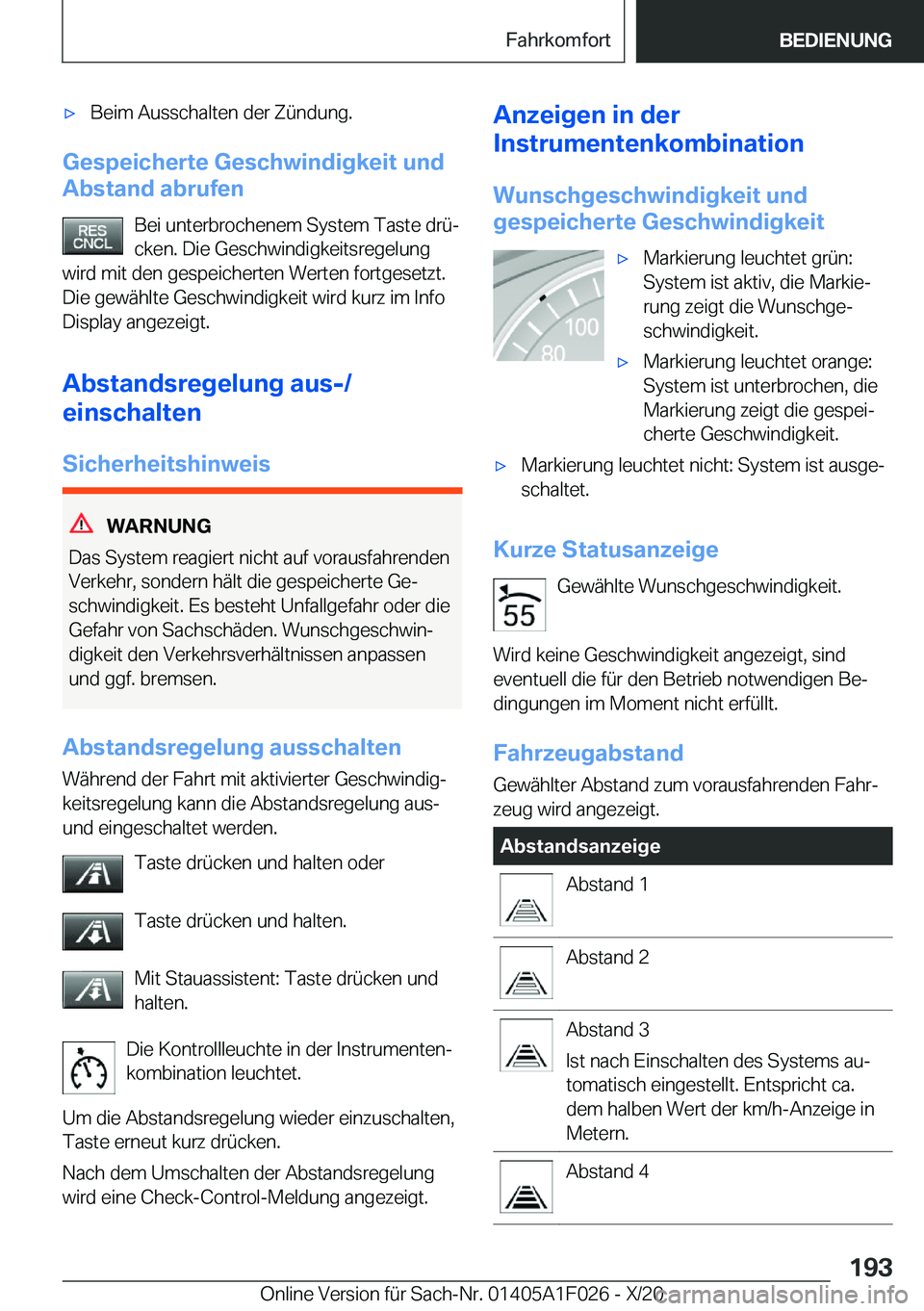 BMW X1 2021  Betriebsanleitungen (in German) x�B�e�i�m��A�u�s�s�c�h�a�l�t�e�n��d�e�r��Z�