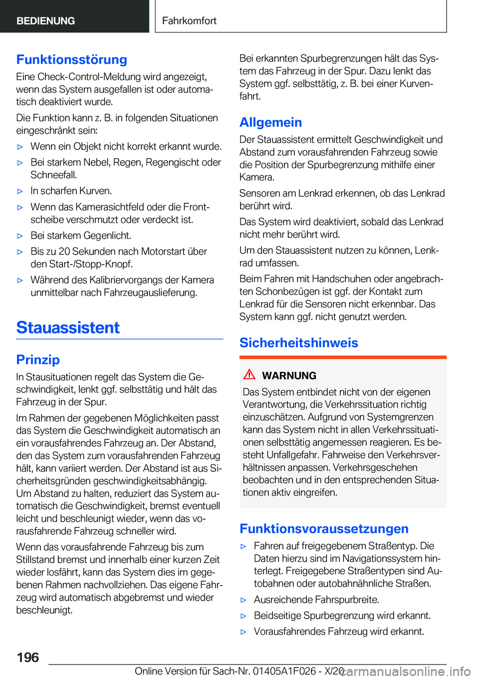 BMW X1 2021  Betriebsanleitungen (in German) �F�u�n�k�t�i�o�n�s�s�t�
