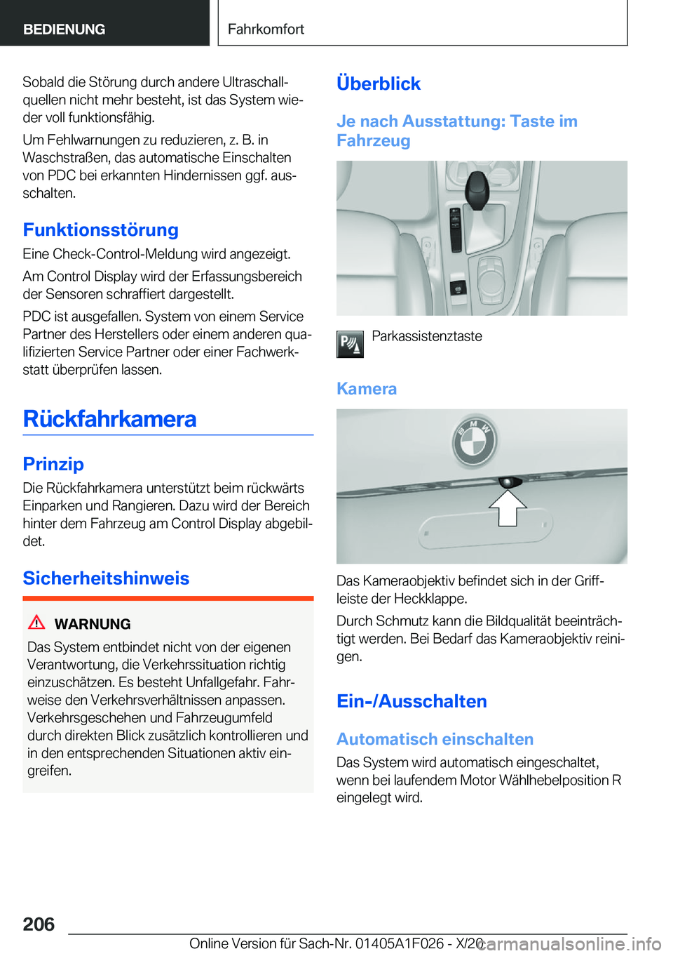 BMW X1 2021  Betriebsanleitungen (in German) �S�o�b�a�l�d��d�i�e��S�t�