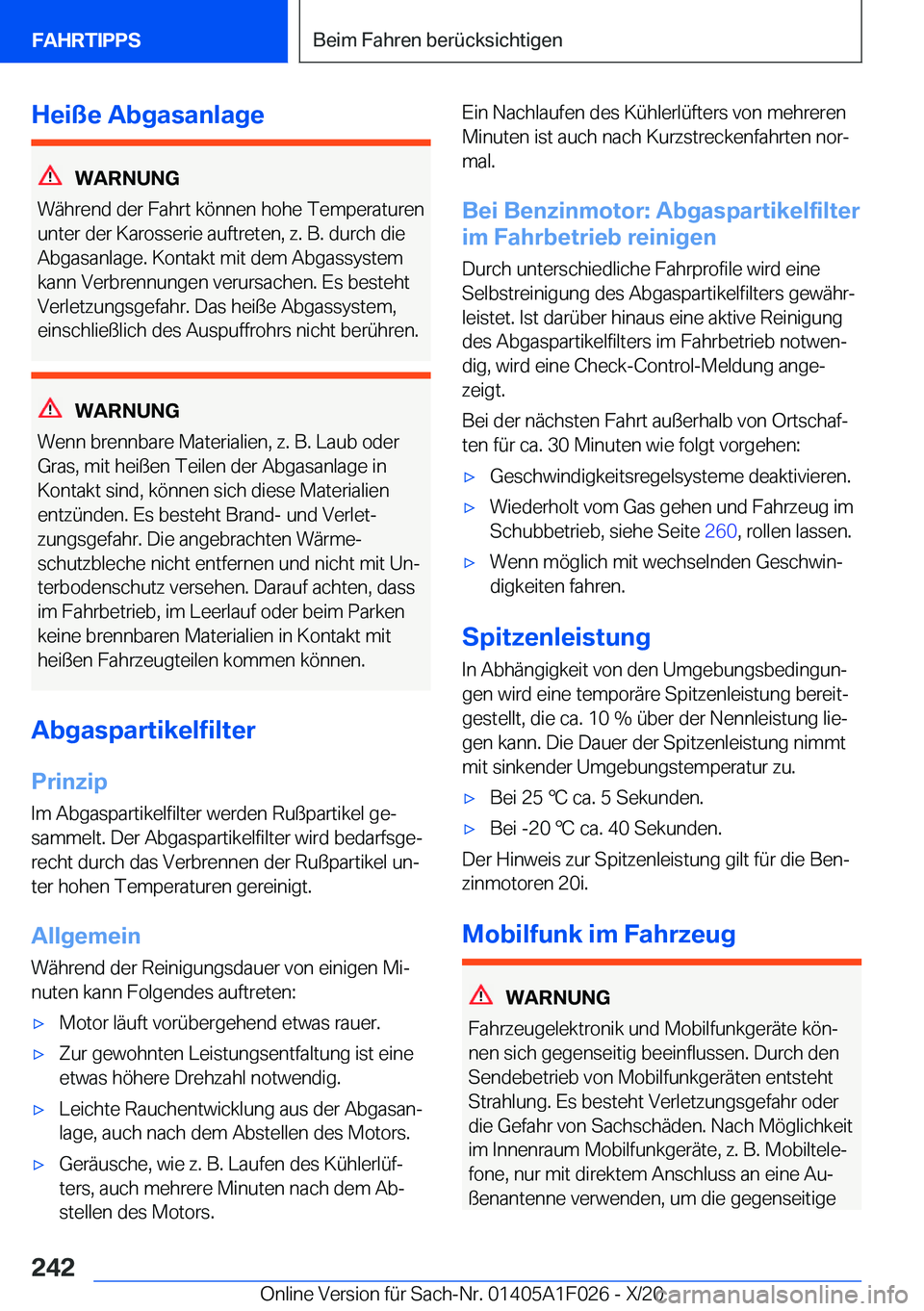 BMW X1 2021  Betriebsanleitungen (in German) �H�e�i�