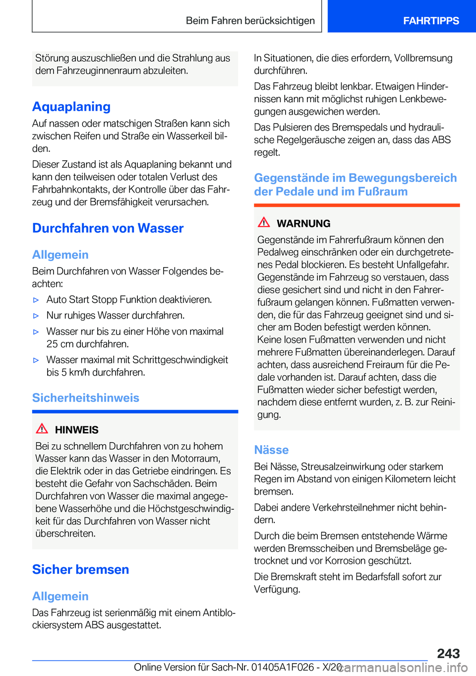 BMW X1 2021  Betriebsanleitungen (in German) �S�t�