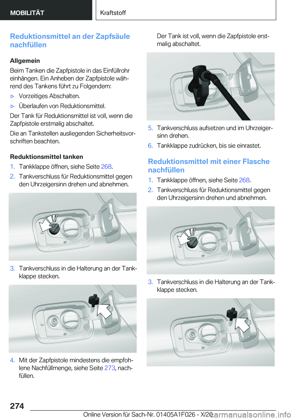BMW X1 2021  Betriebsanleitungen (in German) �R�e�d�u�k�t�i�o�n�s�m�i�t�t�e�l��a�n��d�e�r��Z�a�p�f�s�