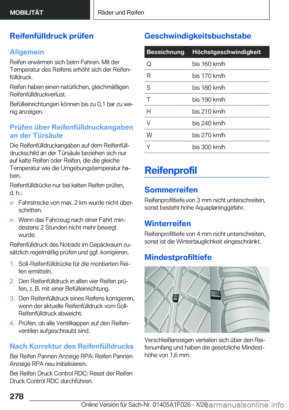 BMW X1 2021  Betriebsanleitungen (in German) �R�e�i�f�e�n�f�