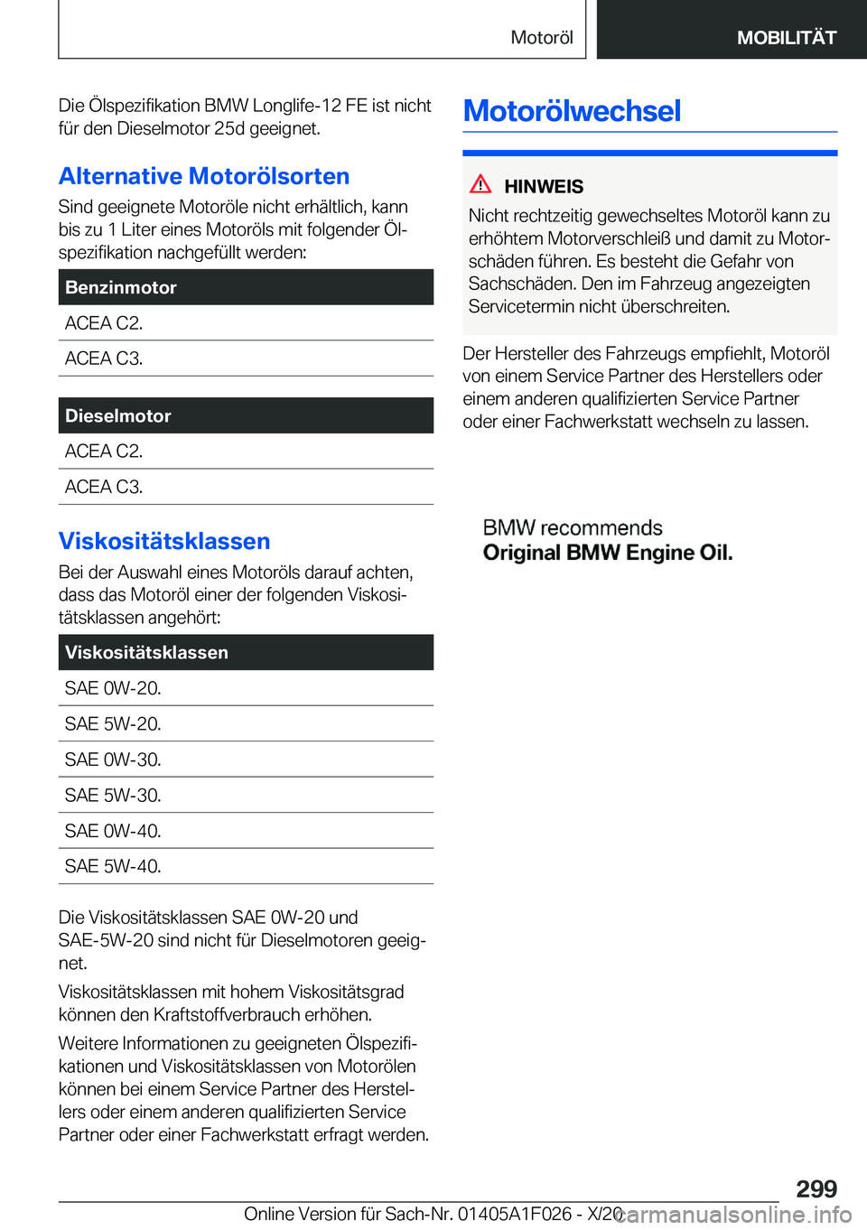 BMW X1 2021  Betriebsanleitungen (in German) �D�i�e��