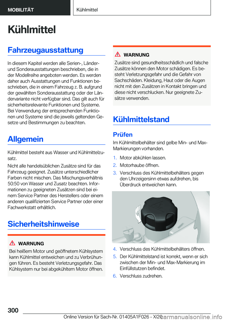 BMW X1 2021  Betriebsanleitungen (in German) �K�