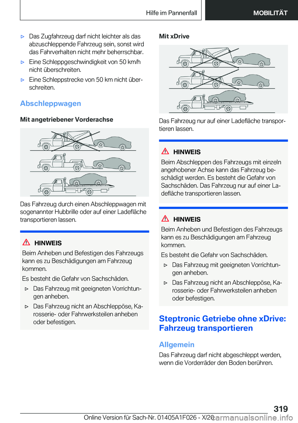 BMW X1 2021  Betriebsanleitungen (in German) x�D�a�s��Z�u�g�f�a�h�r�z�e�u�g��d�a�r�f��n�i�c�h�t��l�e�i�c�h�t�e�r��a�l�s��d�a�s�a�b�z�u�s�c�h�l�e�p�p�e�n�d�e��F�a�h�r�z�e�u�g��s�e�i�n�,��s�o�n�s�t��w�i�r�d
�d�a�s��F�a�h�r�v�e�r�h�a�l�