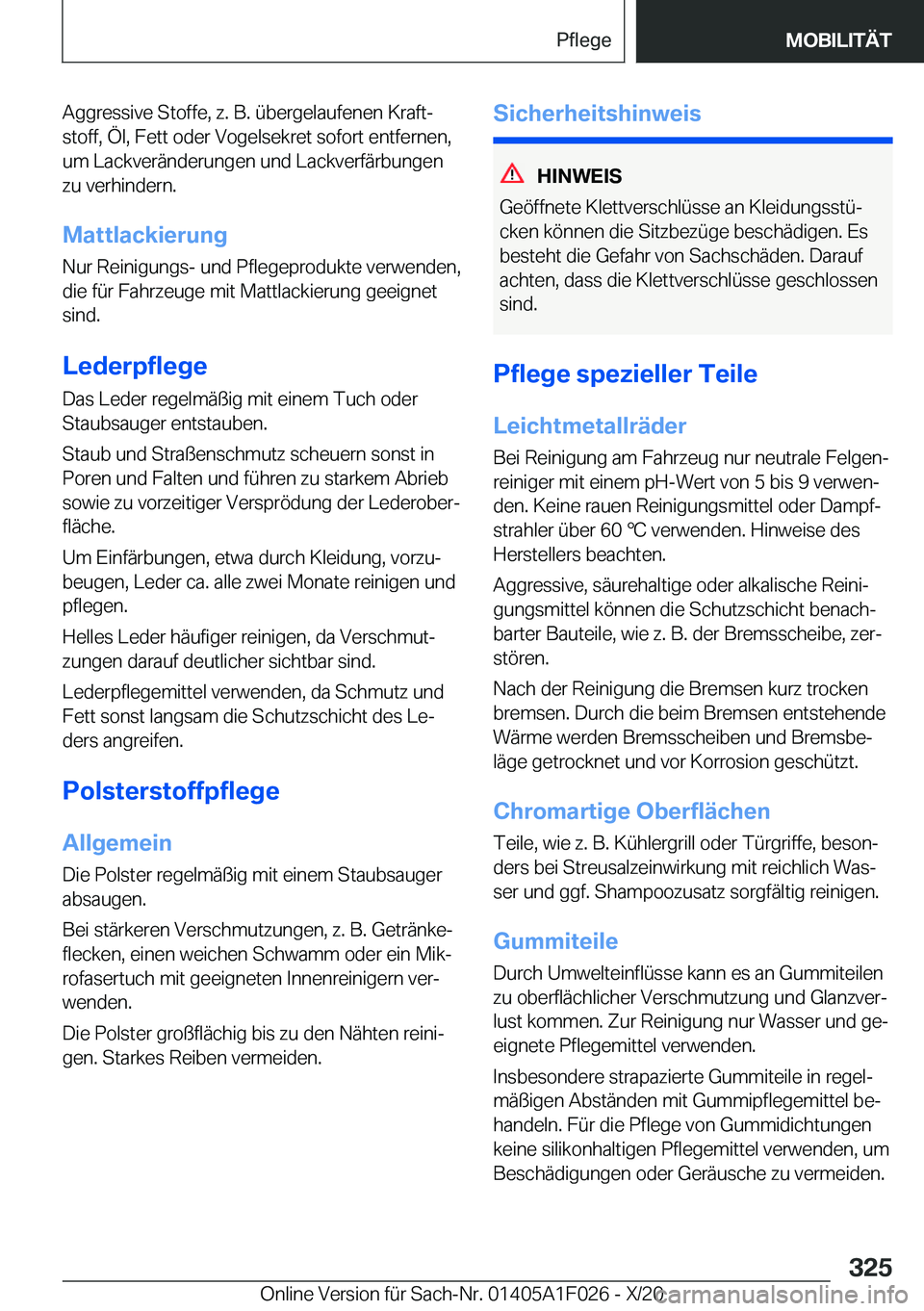 BMW X1 2021  Betriebsanleitungen (in German) �A�g�g�r�e�s�s�i�v�e��S�t�o�f�f�e�,��z�.��B�.��