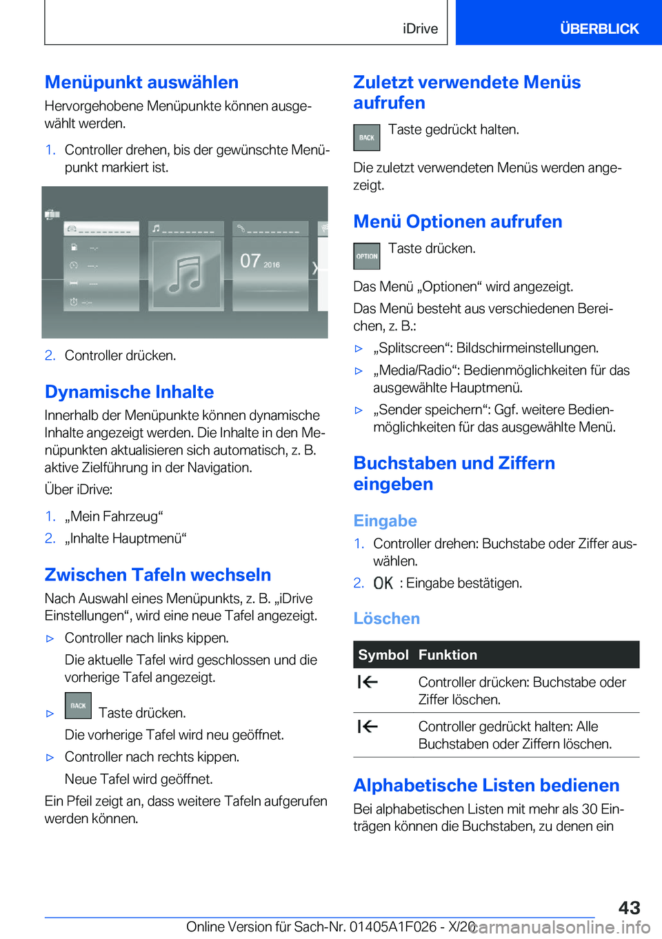 BMW X1 2021  Betriebsanleitungen (in German) �M�e�n�