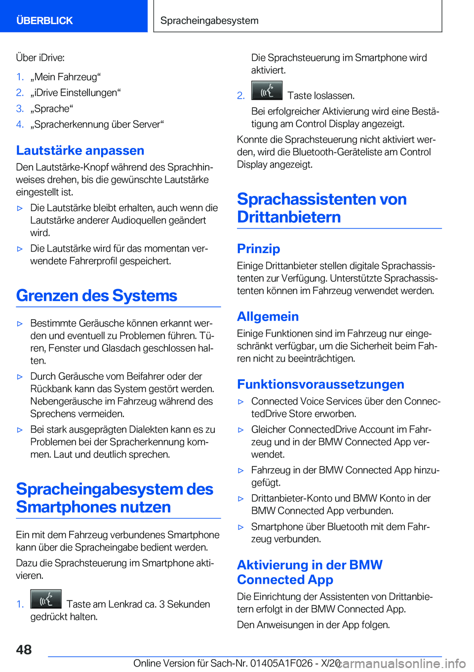 BMW X1 2021  Betriebsanleitungen (in German) �