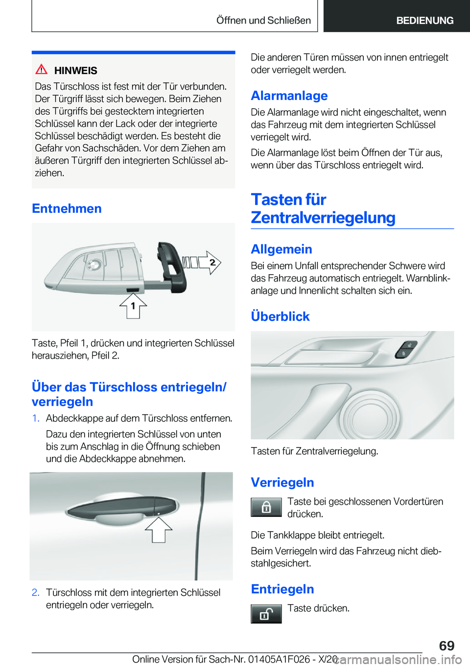 BMW X1 2021  Betriebsanleitungen (in German) �H�I�N�W�E�I�S
�D�a�s��T�