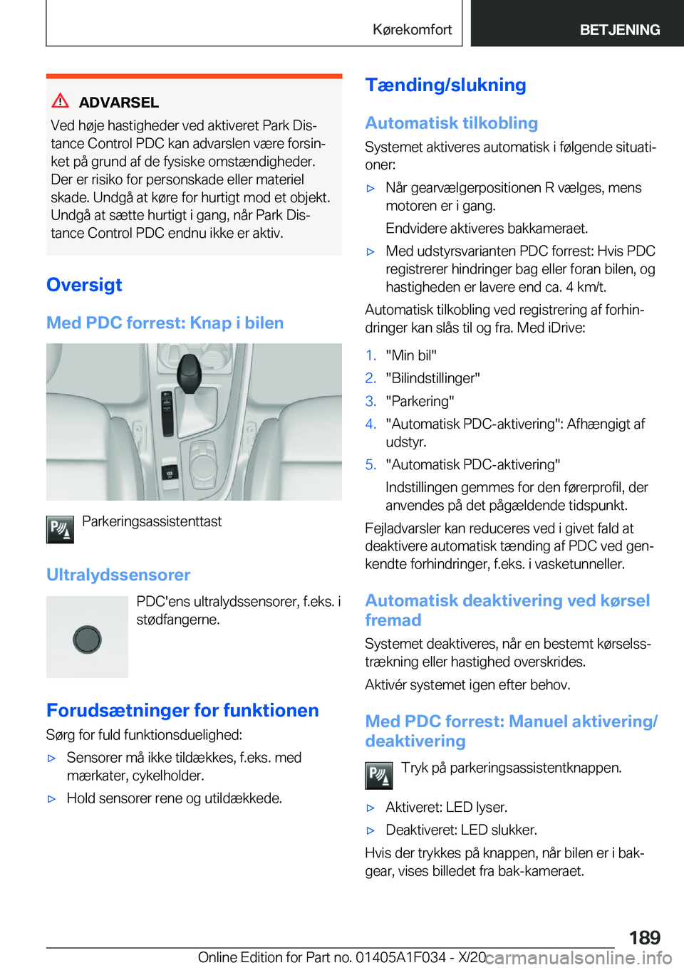 BMW X1 2021  InstruktionsbØger (in Danish) �A�D�V�A�R�S�E�L
�V�e�d��h�