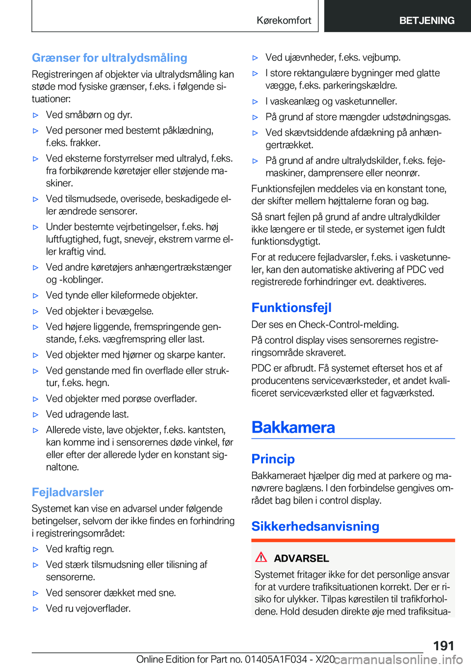 BMW X1 2021  InstruktionsbØger (in Danish) �G�r�æ�n�s�e�r��f�o�r��u�l�t�r�a�l�y�d�s�m�å�l�i�n�g�R�e�g�i�s�t�r�e�r�i�n�g�e�n��a�f��o�b�j�e�k�t�e�r��v�i�a��u�l�t�r�a�l�y�d�s�m�å�l�i�n�g��k�a�n
�s�t�