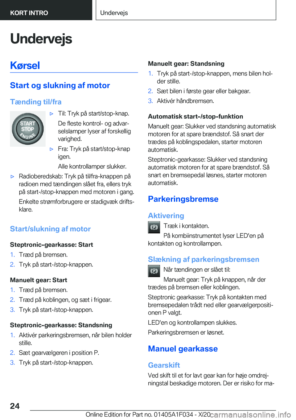 BMW X1 2021  InstruktionsbØger (in Danish) �U�n�d�e�r�v�e�j�s�K�