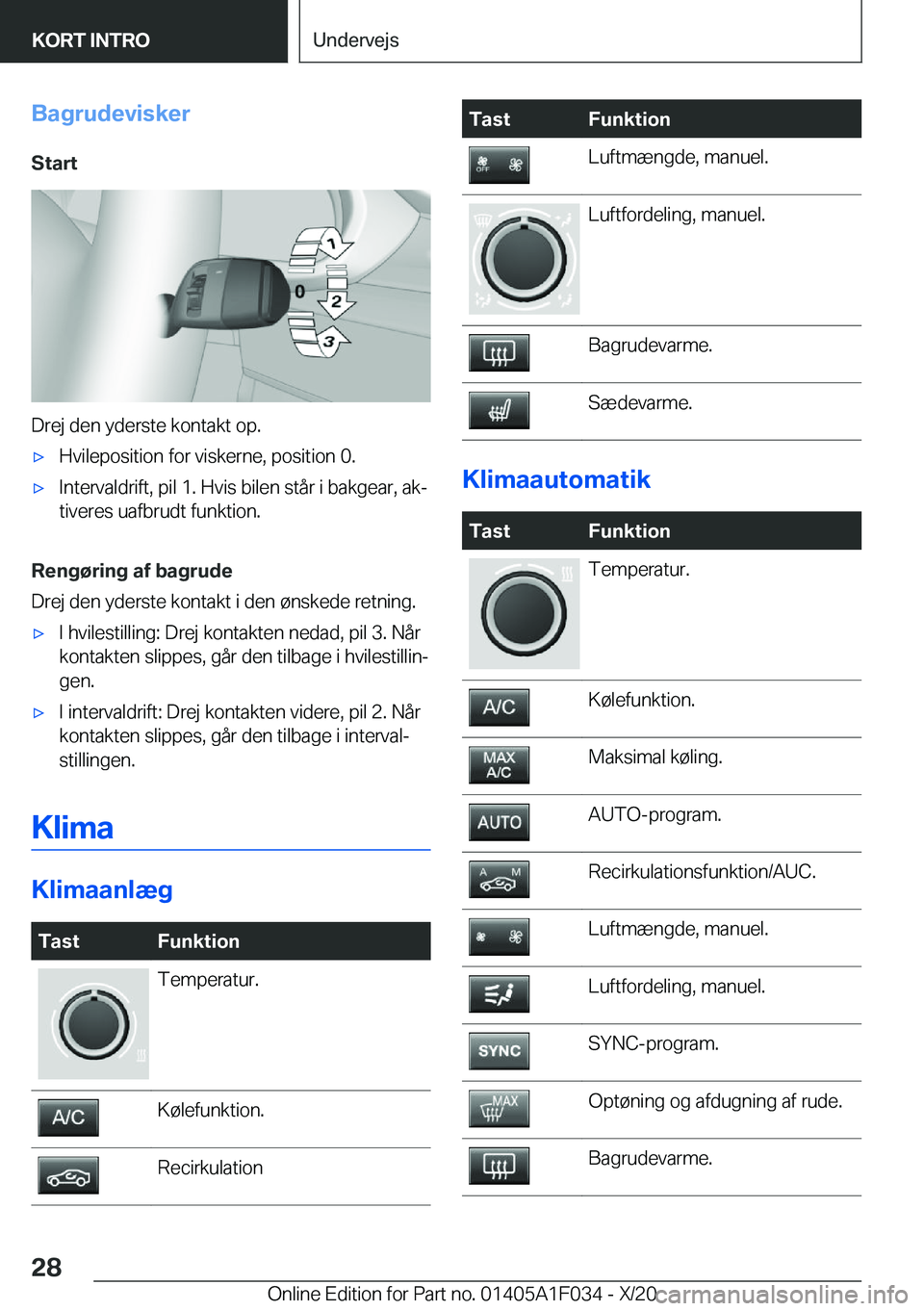 BMW X1 2021  InstruktionsbØger (in Danish) �B�a�g�r�u�d�e�v�i�s�k�e�r
�S�t�a�r�t
�D�r�e�j��d�e�n��y�d�e�r�s�t�e��k�o�n�t�a�k�t��o�p�.
'x�H�v�i�l�e�p�o�s�i�t�i�o�n��f�o�r��v�i�s�k�e�r�n�e�,��p�o�s�i�t�i�o�n��0�.'x�I�n�t�e�r�v�a�