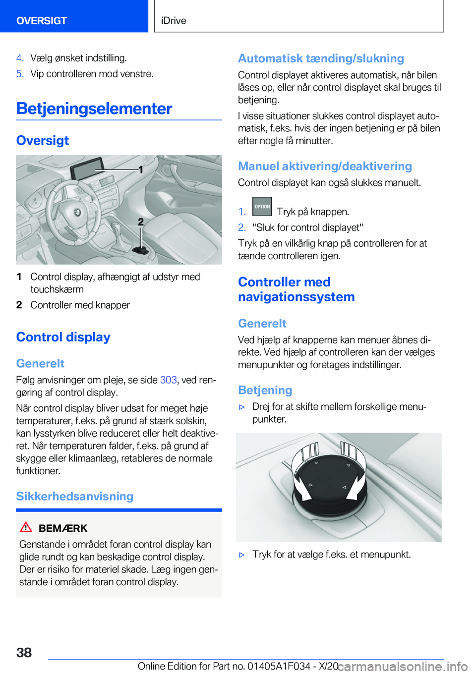 BMW X1 2021  InstruktionsbØger (in Danish) �4�.�V�æ�l�g��