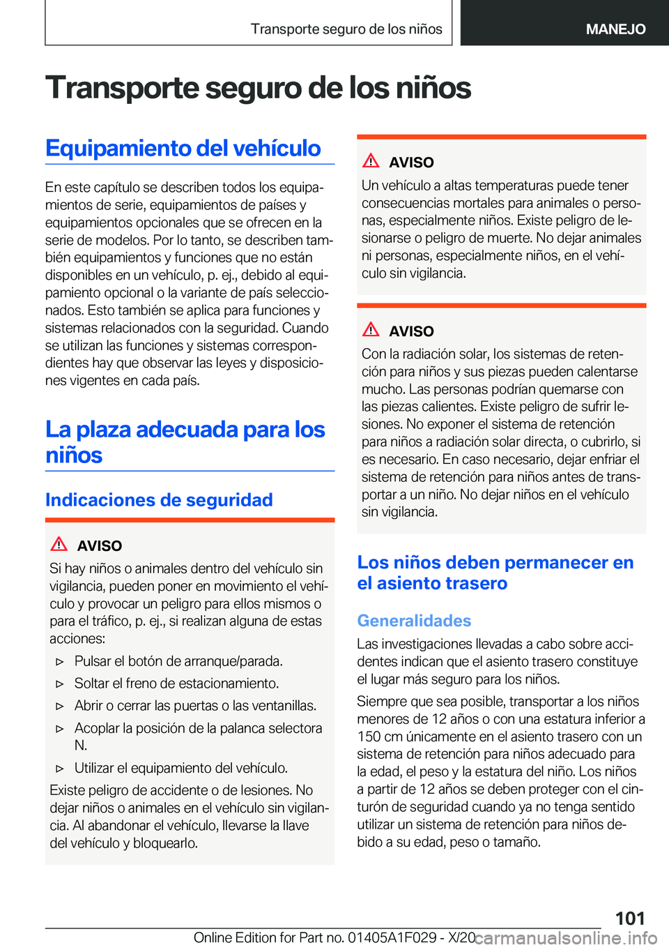 BMW X1 2021  Manuales de Empleo (in Spanish) �T�r�a�n�s�p�o�r�t�e��s�e�g�u�r�o��d�e��l�o�s��n�i�