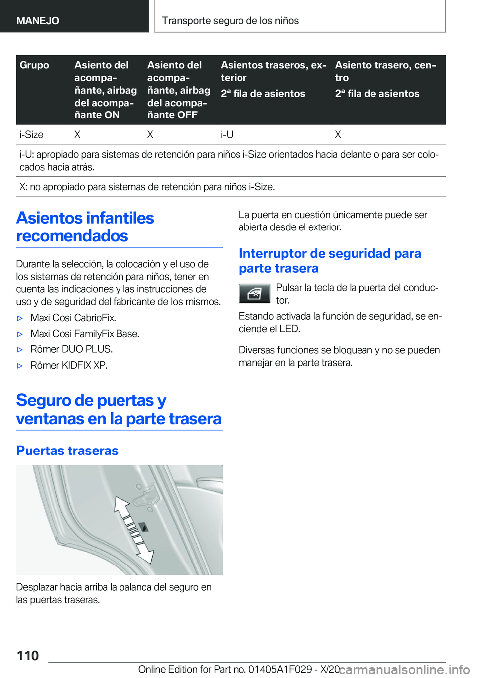 BMW X1 2021  Manuales de Empleo (in Spanish) �G�r�u�p�o�A�s�i�e�n�t�o��d�e�l
�a�c�o�m�p�aj
�