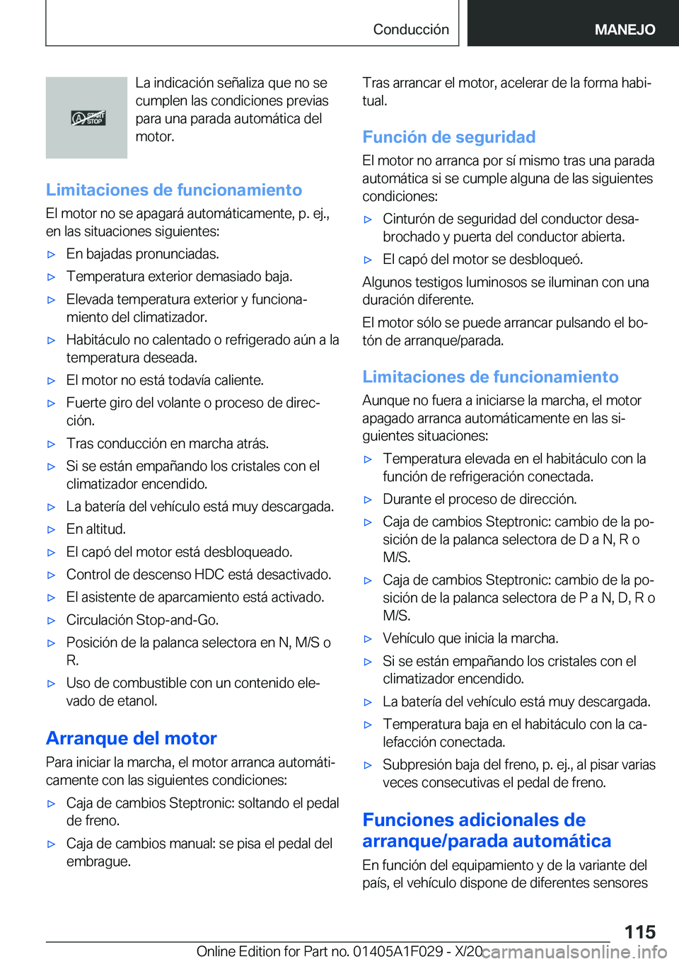 BMW X1 2021  Manuales de Empleo (in Spanish) �L�a��i�n�d�i�c�a�c�i�