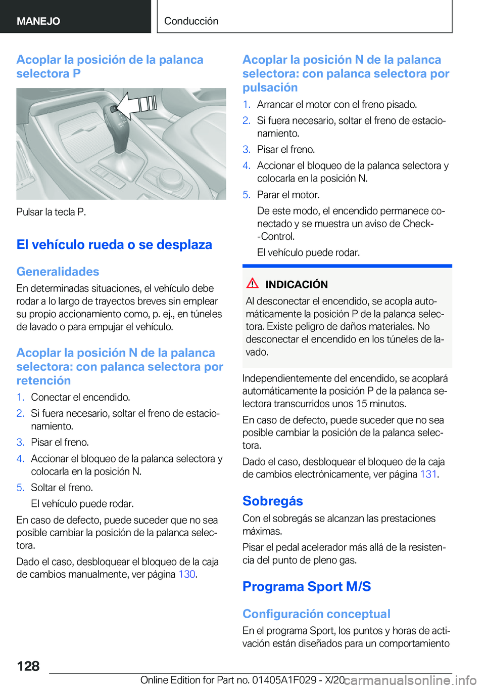 BMW X1 2021  Manuales de Empleo (in Spanish) �A�c�o�p�l�a�r��l�a��p�o�s�i�c�i�